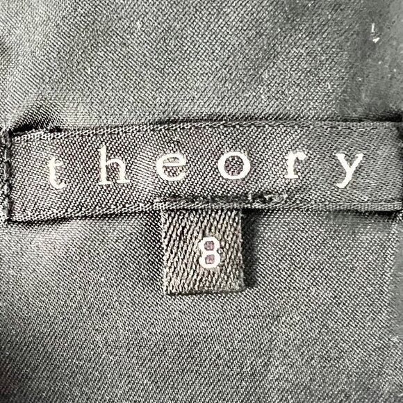 Theory Tweed Shift Dress Size 8 Charcoal Marled Virgin Wool Blend Neutral Muted - Picture 7 of 9